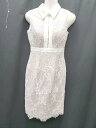 ◇ Θ DEA. by ROBE de FLEURS レース ノースリーブ ミニ キャバドレス ワンピース サイズS ベージュ レディース P 【中古】