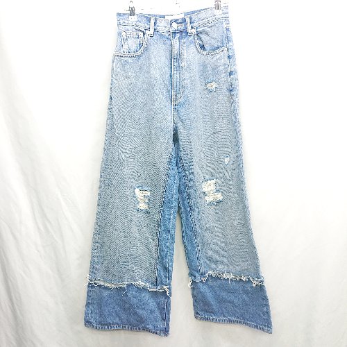 ◇ Θ mici ミチ 綿 リメイクデザイン ダメージ加工 デニム サイズS ライトブルー系 レディース E 【中古】 ◇ Θ mici ミチ 綿 リメイクデザイン ダメージ加工 デニム サイズS ライトブルー系 レディース E 【中古】