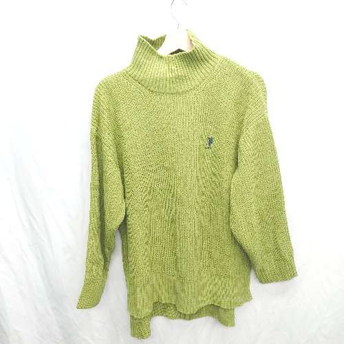 ◇ ⊇ U.S.POLO ASSN. ユーエスポロアッスン 長袖 ニット サイズF グリーン系 レディース E 【中古】
