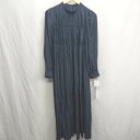 ◇ ⊂ カランシエル quaranciel 長袖 マキシ ワンピース サイズ1 ネイビー系 レディース E 【中古】