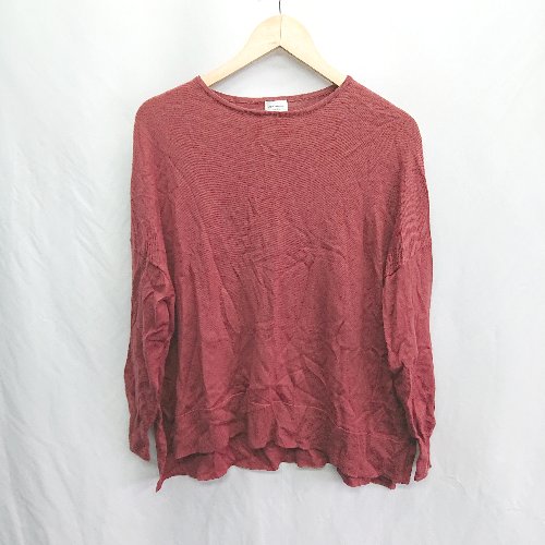 ◇ ⊇ URBAN RESEARCH DOORS アーバンリサーチ 長袖 カットソー サイズF ボルドー レディース E 【中古】