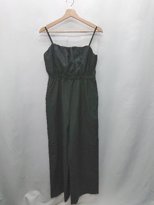 ◇ ⊇ callautia 肩紐調節可能 袖なし サロペット サイズM ブラック レディース E 【中古】