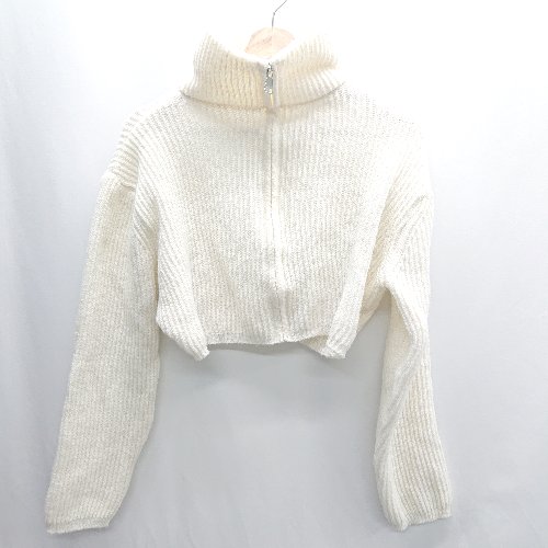 ◇ ⊇ Vipoa クロップド 長袖 ニット サイズF オフホワイト レディース E 【中古】