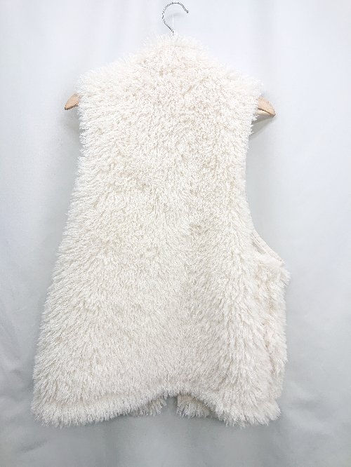 ◇ ⊇ CIAOPANIC TYPY チャオパニックティピー ドロストスタンド ファーベスト サイズONE アイボリー レディース E 【中古】