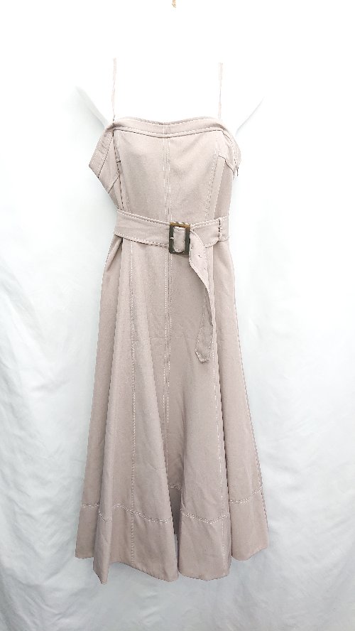 ◇ Θ And Couture ベアワンピース 背面ゴム ノースリーブ ロング ワンピース サイズ38 ピンク系 レディ..