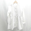 ◇ ⊇◎ RAGEBLUE レイジブルー ノーカラシャツ 長靴 膝丈 ワンピース サイズF ホワイト レディース E 【中古】(4)