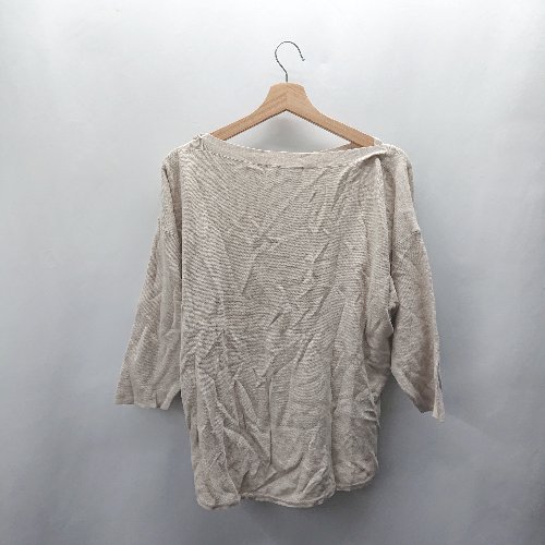 ◇ Θ ADIEU TRISTESSE ドロップショルダー ボートネック 長袖 チュニック サイズ 表記なし ベージュ系 レディース E 【中古】