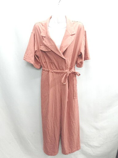 ◇ Θ w closet ダブルクローゼット ポロ襟 長袖 サロペット サイズM オレンジ系 レディース E 【中古】 ◇ Θ w closet ダブルクローゼット ポロ襟 長袖 サロペット サイズM オレンジ系 レディース E 【中古】