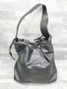 ◇ Θ ADAM ET ROPE' アダムエロペ フェイクレザー 巾着 ワンショルダー バッグ ブラック レディース P 【中古】