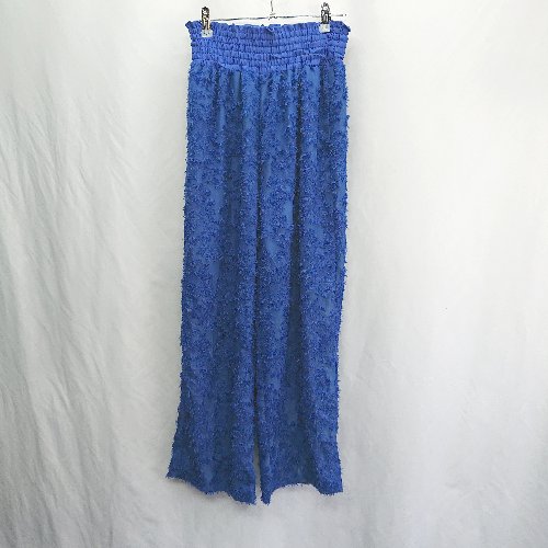 ◇ ⊂ saloon サルーン ウエストゴム スラックス サイズF ブルー レディース E 【中古】