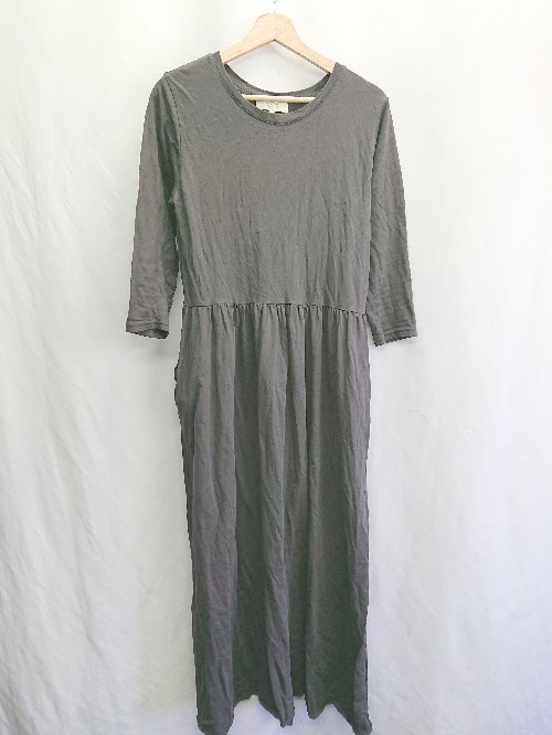 ◇ ⊂ B:MING LIFE STORE by BEAMS ビームス 七分袖 ロング ワンピース サイズM グレー レディース E 【中古】