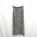 ◇ ⊂ Φ ROPE' ロペ 花柄 ロング フレア スカート サイズ38 ブラック系 レディース E 【中古】
