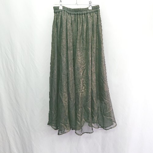 フクワウチの◇ Θ INGNI イング ロング チュール スカート サイズF ブラック系 レディース E 【中古】｜アングル2