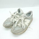 ◇ Θ New Balance ニューバランス ローカットスニーカー サイズ24.5 グレー ホワイト レディース メンズ E 【中古】