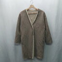 ◇ ⊇ Double dazzle ダブルダージル ボア 長袖 コート サイズ02 ブラウン系 レディース E 【中古】