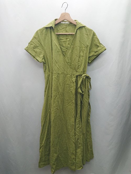 ◇ ⊂ SLY スライ 半袖 膝下丈 ワンピース サイズ1 グリーン系 レディース E 【中古】