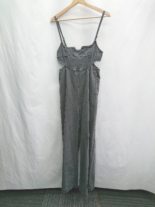 ◇ Θ Q.anos　キュアノス コットン系 キャミソール サロペット サイズM グレー レディース E 【中古】