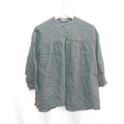 ◇ ⊂ CALINER カリネ 麻 長袖 チュニック サイズM ブラック レディース E 【中古】 ◇ ⊂ CALINER カリネ 麻 長袖 チュニック サイズM ブラック レディース E 【中古】