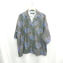 ◇ ⊂◎●未使用● unrelaxing アンリラクシング 花柄 半袖 シャツ サイズF ブラック ブルー メンズ レディース E 【中古】