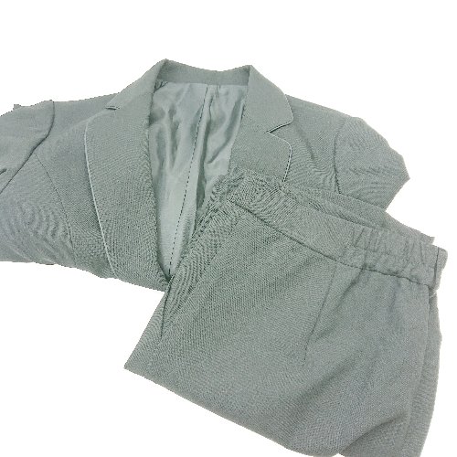 ◇ ⊇ ノーブランド 大きめサイズ ウエストゴム S ジャケット パンツ セットアップ サイズ15ABR76 ブラック レディース E 【中古】