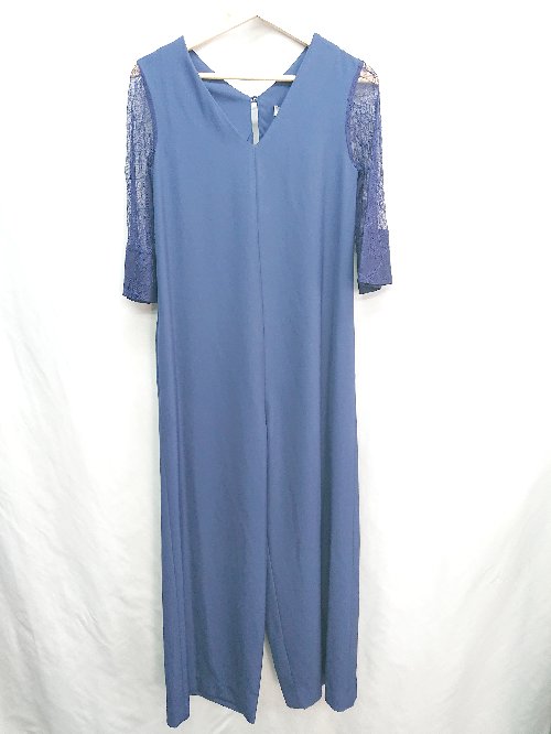 ◇ ⊂ ◎●未使用● DRESS LAB ドレスラボ レース 七分袖 サロペット サイズS ネイビー レディース E 【中古】