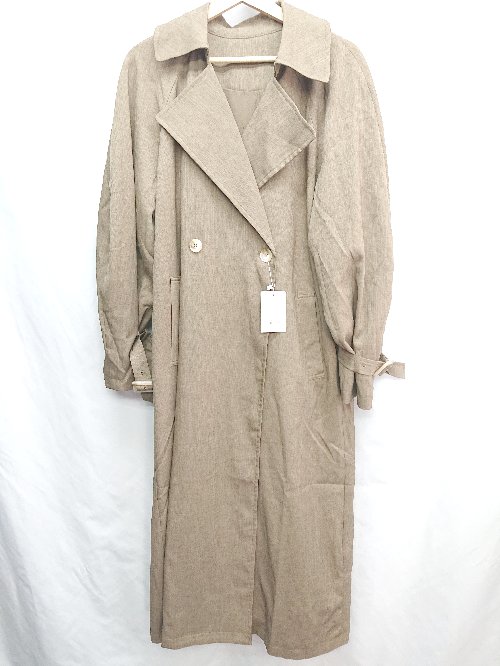 ◇ ⊂ ◎●未使用● Louere 長袖 スプリングコート サイズXL ブラウン レディース E 【中古】