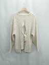 ◇ ⊇ select MOCA セレクトモカ バックオープン ニット 長袖 セーター トップス サイズF ホワイト レディース E 【中古】