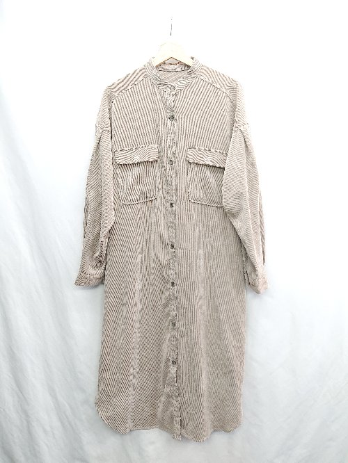 ◇ ⊇ coen コーエン コーデュロイ 長袖 ロング ワンピース サイズM ベージュ レディース E 【中古】