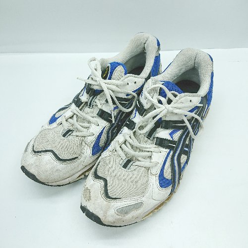 ◇ Θ ASICS アシックス ローカットスニーカー サイズ29 ホワイト ブラック ブルー メンズ E 【中古】