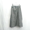 ◇ ⊇ FABRIQUE en planete terre ウールメルトンニット ロング フレア スカート サイズ38 グレー系 レディース E 【中古】(4)