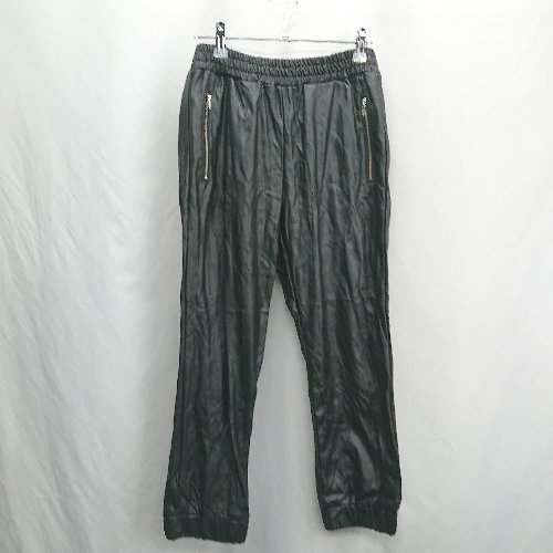 ◇ ◎●未使用● ⊇ AGOSTO SHOP アゴストショップ レザーパンツ サイズM ブラック系 レディース E 【中古】