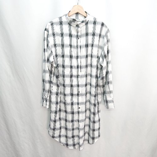 ◇ ⊂ AGNOST チェック 長袖 チュニック サイズ38 ブラック系 レディース E 【中古】 ◇ ⊂ AGNOST チェック 長袖 チュニック サイズ38 ブラック系 レディース E 【中古】