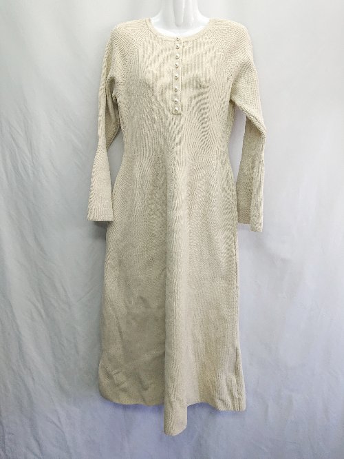 ◇ ⊇ titivate ティティベイト ストレッチニット 長袖 マキシ ワンピース サイズL アイボリー レディース E 【中古】