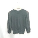 ◇ ⊇ mystrada シースルースリーブ 長袖 カットソー サイズ38 ブラック レディース E 【中古】
