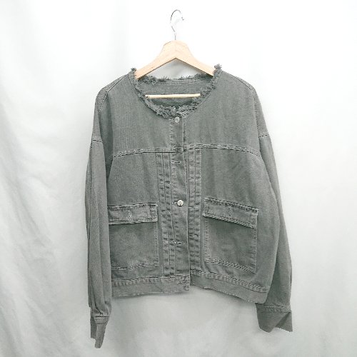 ◇ ⊇ NEUNA ヌナ 長袖 デニムジャケット サイズF グレー系 レディース E 【中古】 ◇ ⊇ NEUNA ヌナ 長袖 デニムジャケット サイズF グレー系 レディース E 【中古】
