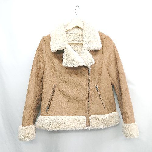 ◇ ⊇ mysty woman ミスティウーマン ボア 長袖 フェイクムートンライダース サイズF ブラウン系 レディース E 【中古】 ◇ ⊇ mysty woman ミスティウーマン ボア 長袖 フェイクムートンライダース サイズF ブラウン系 レディース E 【中古】