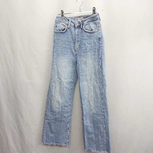 ◇ Θ ZARA ザラ 綿混合 デニム サイズ EUR34 ブルー レディース E 【中古】