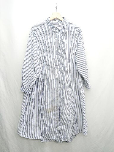 ◇ ⊂ B:MING LIFE STORE by BEAMS ビームス ストライプ 長袖 ロング ワンピース サイズM ブルー系 レディース E 【中古】 ◇ ⊂ B:MING LIFE STORE by BEAMS ビームス ストライプ 長袖 ロング ワンピース サイズM ブルー系 レディース E 【中古】