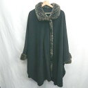 ◇ ⊇ GANDA 長袖 ポンチョ サイズF ネイビー レディース E 【中古】