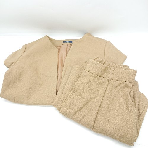 ◇ ⊇ a.v.v アー ヴェ ヴェ ウエストゴム ビジネススーツ サイズL キャメル レディース E 【中古】 ◇ ⊇ a.v.v アー ヴェ ヴェ ウエストゴム ビジネススーツ サイズL キャメル レディース E 【中古】