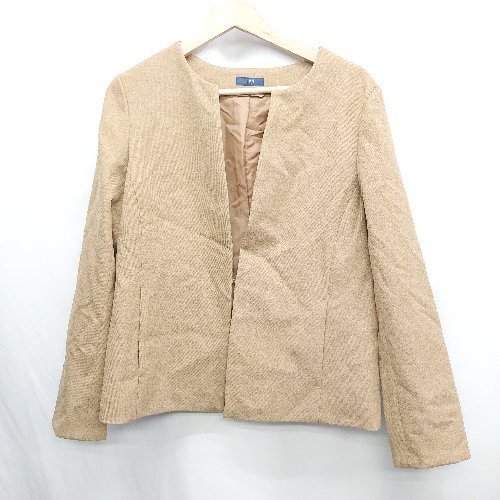 ◇ ⊇ a.v.v アー ヴェ ヴェ ウエストゴム ビジネススーツ サイズL キャメル レディース E 【中古】