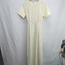 ◇ ⊂ callautia カラウティア 半袖 ロング ワンピース サイズL イエロー レディース E 【中古】
