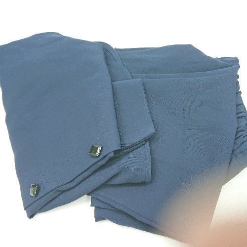 ◇ Θ RANAN ラナン ウエストゴム ブラウス スラックス サイズL ネイビー レディース E 【中古】