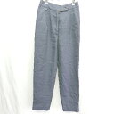 ◇ ⊂ green label relaxing グリーンレーベル リラクシング タックパンツ サイズ34 ネイビー系 レディース E 【中古】(4)