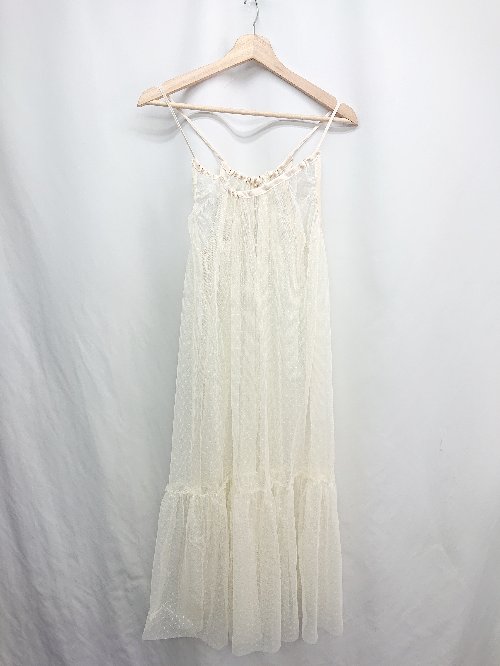 ◇ ◎●未使用● ⊂ SM2 サマンサ モスモス シースルー 膝下丈 ワンピース サイズF ベージュ系 レディース E 【中古】