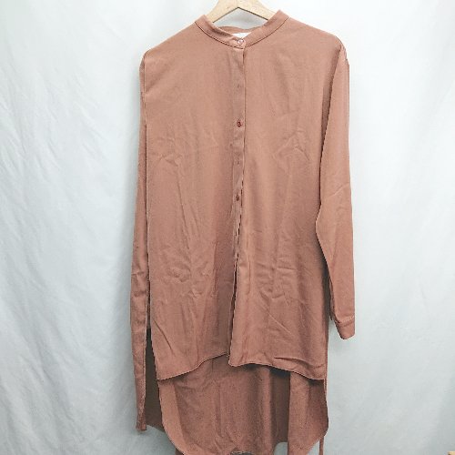 ◇ ⊂ Simplicite サンプリシテ ウエスト紐 長袖 ロング ワンピース サイズF オレンジ系 レディース E 【..