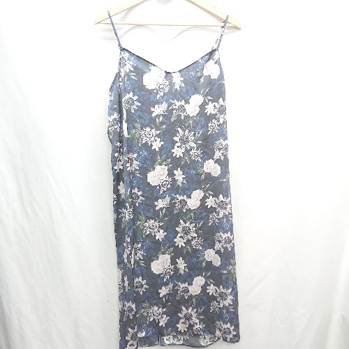 ◇ ⊂Φ chut ! シュット 花柄 キャミソール 膝下 ワンピース サイズL ネイビー系 レディース E 【中古】