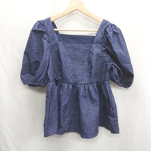 ◇ ⊂ La-gemme ラジェム 半袖 チュニック サイズM ネイビー系 レディース E 【中古】