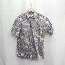 ◇ ⊂ MOUNTAIN TOP マウンテントップ 総柄 半袖 シャツ サイズM パープル系 メンズ E 【中古】