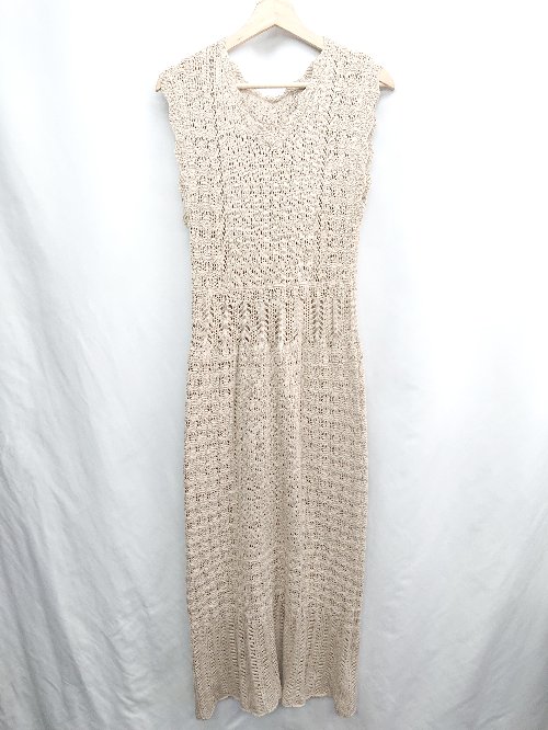 ◇ ⊂ ◎ RAY CASSIN ニット ロング丈 ワンピース サイズF ベージュ系 レディース E 【中古】